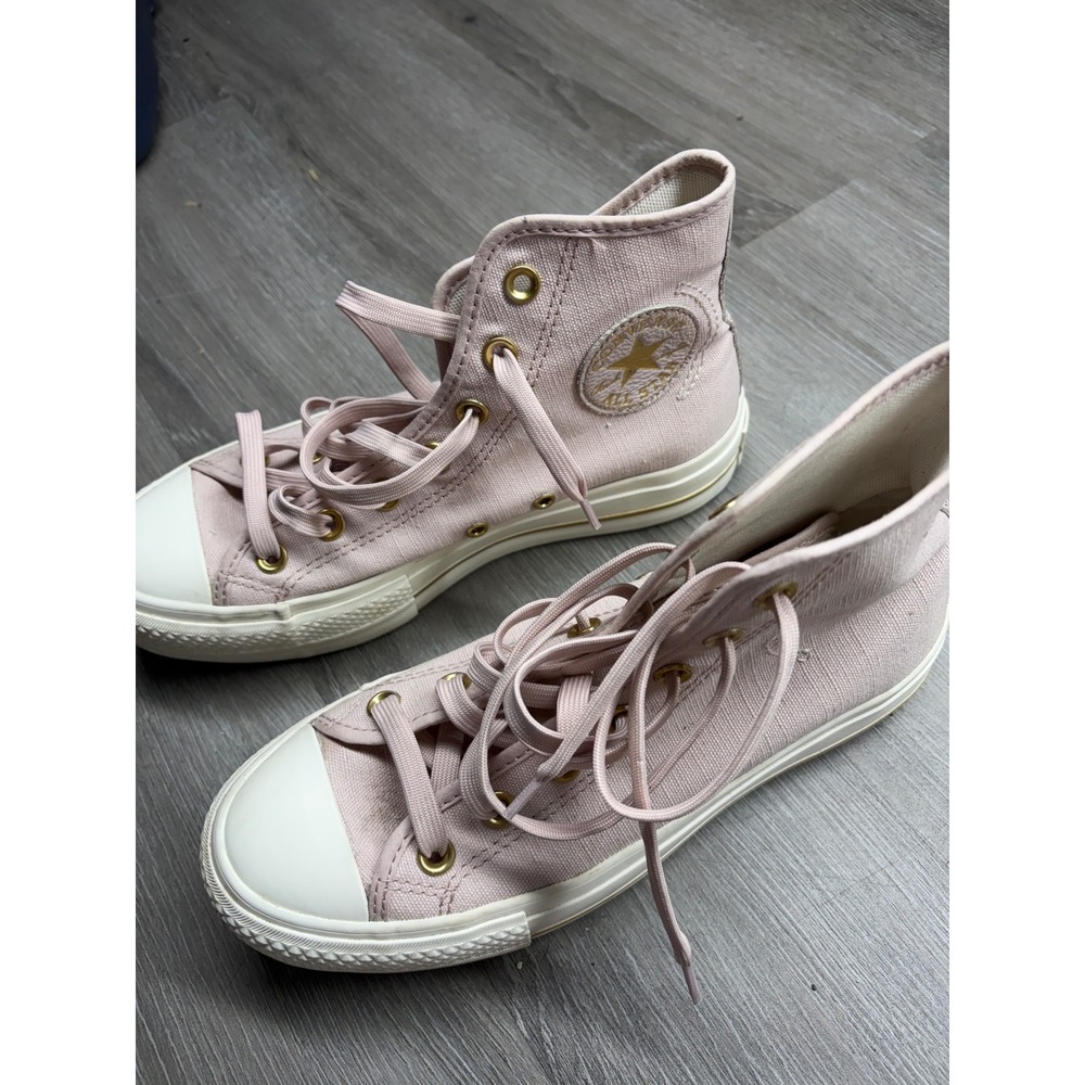 Converse Chuck Taylor All Star Lift Pink Gold Platform High Top A10431C Womens 7 - Picture 2 of 7